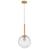 Lampa wisząca CABRAL LE42905 Luces Exclusivas szklana kula crystal złota