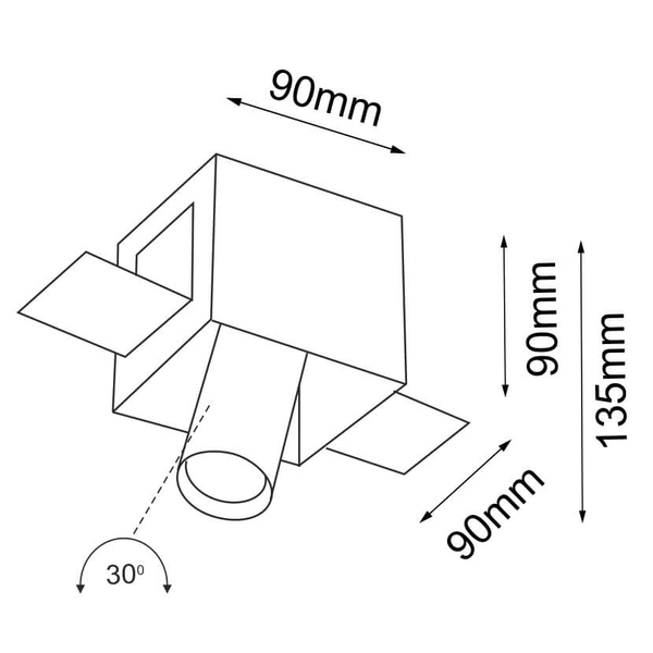 Sufitowa lampa Yamato 3037 Shilo tuba spot do sypialni metalowa biała