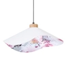 Wisząca lampa materiałowa HATTU FLORAL 1614719174 kopułowa kwiaty szary