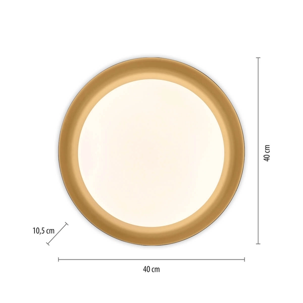 Nasufitowa lampa Osko 14215-18 LED 27,5W 2700-5000K okrągła czarna
