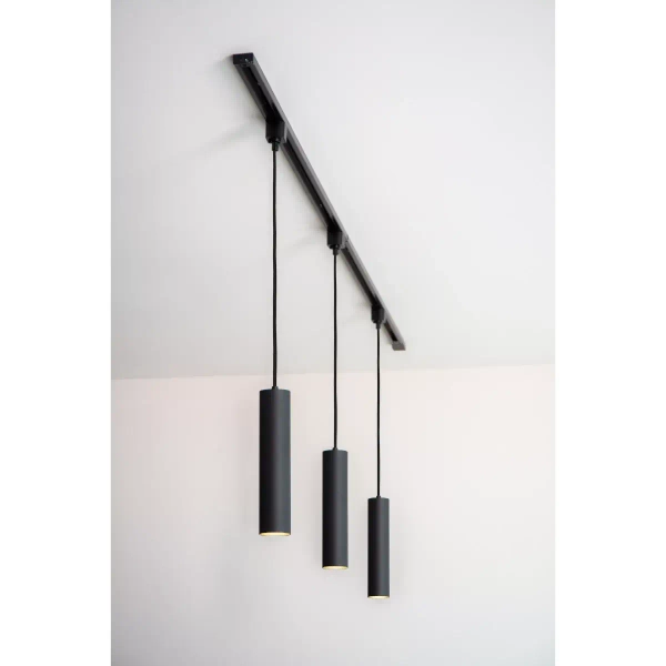 Lampa zwisająca Track 09955/01/30 Lucide do szyn ściemniana czarna