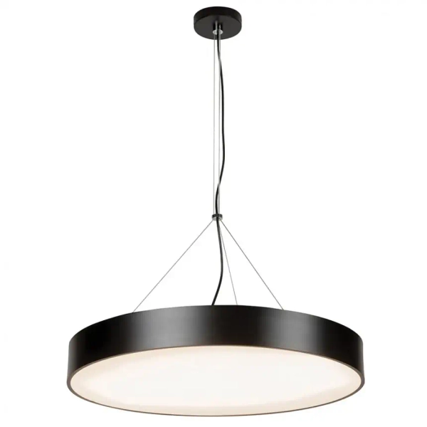 Industrialna lampa wisząca 1618 LED 56W 3000K nad stół do jadalni czarny