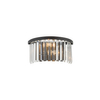 Lampa ścienna glamour Cristal 7633 kinkiet czarny przezroczysty