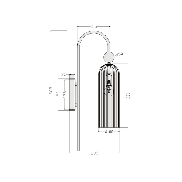 Klasyczny kinkiet Piega LP-939/1W white do sypialni biały
