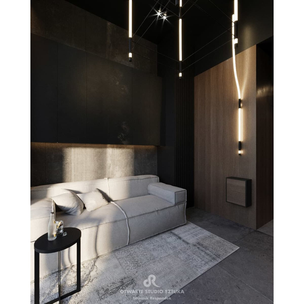 Zwisowa lampa designerska ALHA 9059 Shilo LED 18W 3000K do salonu czarna