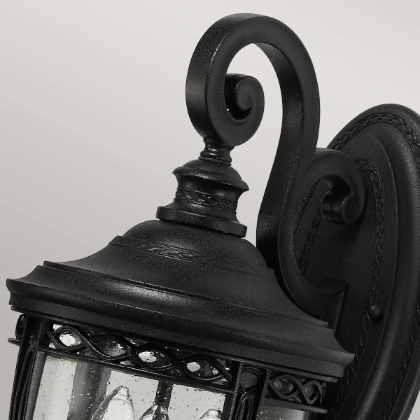 Elewacyjna LAMPA ogrodowa English FE-EB2-M-BLK Elstead FEISS zewnętrzna OPRAWA elewacyjna klasyczna outdoor IP44 czarna przezroczysta
