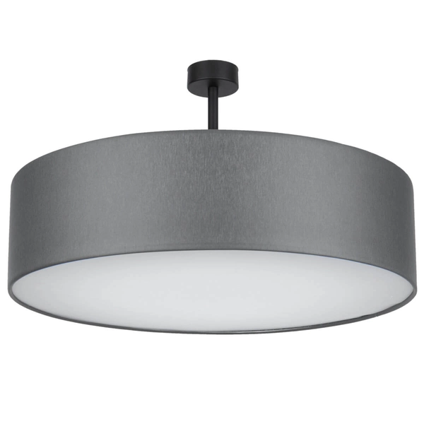 Okrągła lampa nasufitowa Rondo 4239 do kuchni round metalowa szara