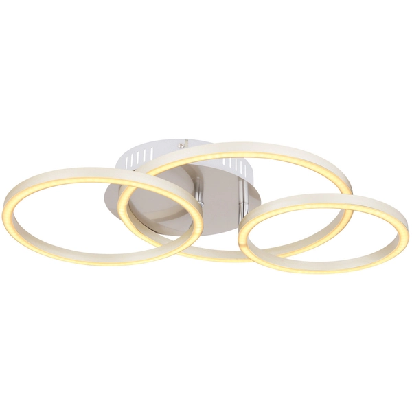 LAMPA sufitowa KENDY 67233-30N Globo metalowa OPRAWA pierścienie LED 30W 3000K rings nikiel