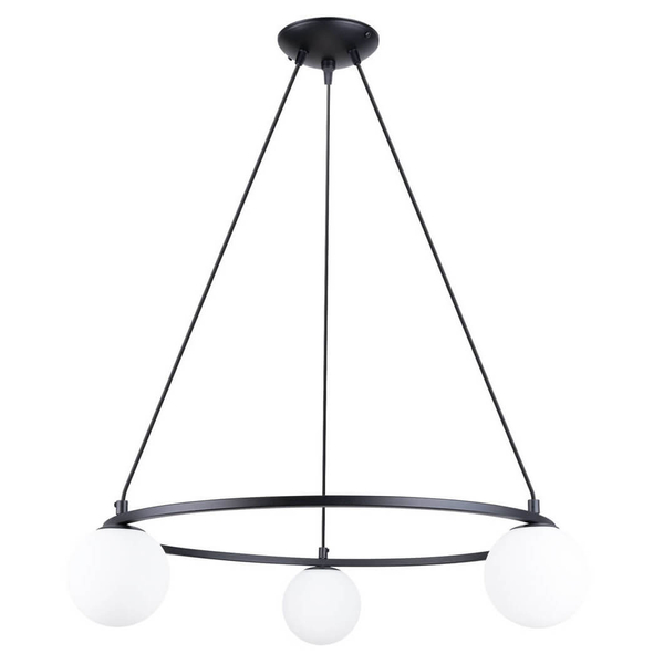 Zwisająca lampa Yoli SL.1213 kule bańki do salonu czarna biała