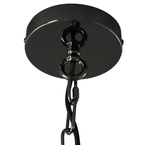 Wisząca lampa abażurowa DARLING ST-9501-5 BLACK czarny biały