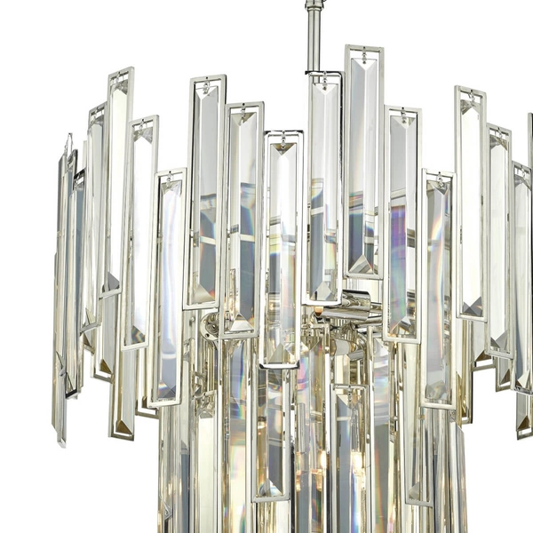 Wisząca lampa na łańcuchu ODILE ODI0620 glamour szampański przezroczysty