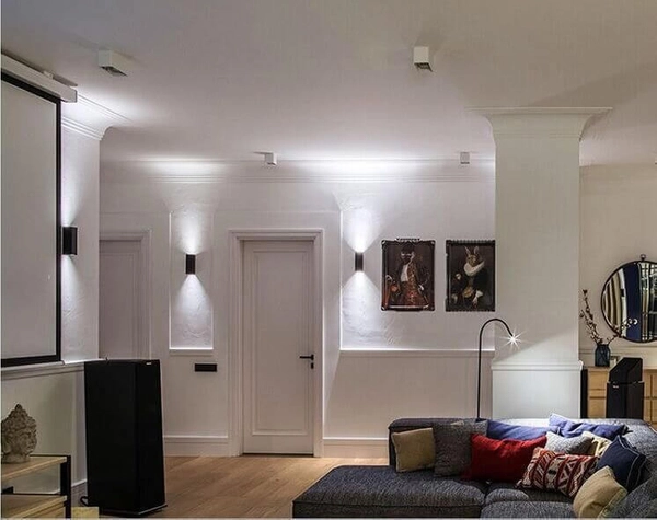 Ogrodowa lampa elewacyjna AGI KM2X3WW LED 6W 3000K IP65 czarna