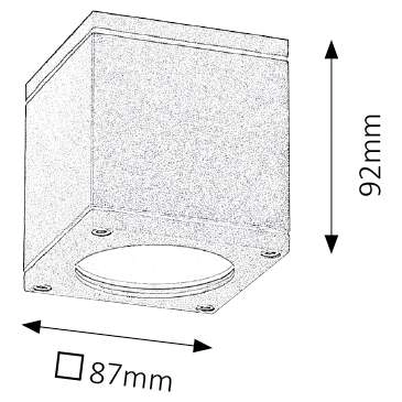 Zewnętrzna LAMPA sufitowa AKRON 8149 Rabalux kwadratowa OPRAWA elewacyjna downlight kostka IP54 grafitowa