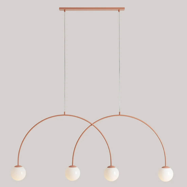 Wielopunktowa lampa wisząca Una 1116L11_L kule molekuły szkło koralowa