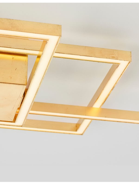 Pokojowy plafon natynkowy Pico LED 55W 3000K prostokąty złote