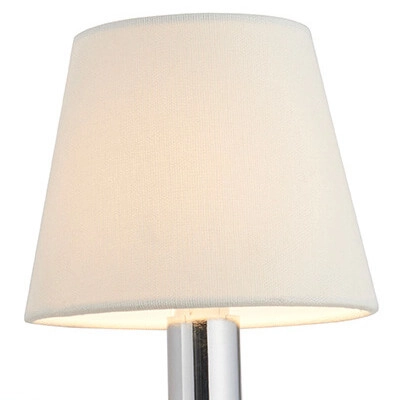 Kinkiet ścienny do sypialni Conway 93851 z abażurem chrom kość słoniowa