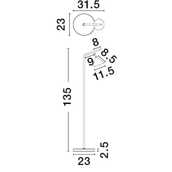Stojąca lampa do sypialni SALVADO LE45599 złota