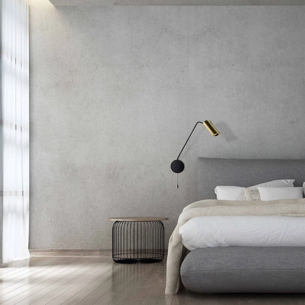 Kinkiet LAMPA ścienna FUTURO LP-17001/1WL GD/BK Light Prestige regulowana OPRAWA metalowa tuba na wysięgniku czarna złota