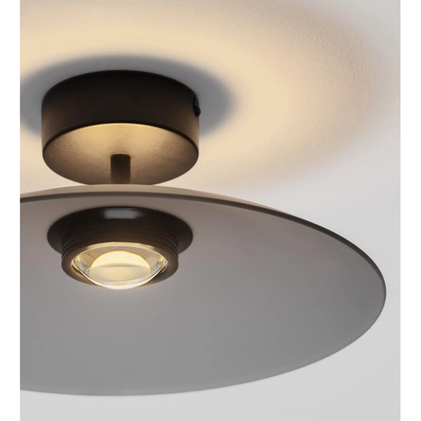 Lampa sufitowa do jadalni PECA LE44277 LED 12W 3000K talerz czarna szara