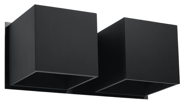 Kinkiet LAMPA ścienna SL.0657 metalowa OPRAWA kostki cubes czarne