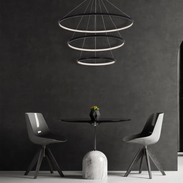 Pierścieniowa lampa wisząca LEA 330024 LED 82W 4000K ringi czarne