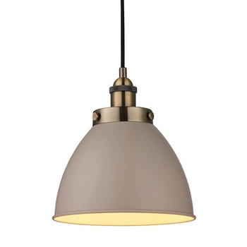 Lampa wisząca do kuchni Franklin 76328 Endon metalowa szara mosiądz