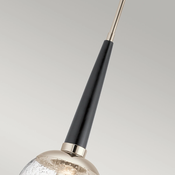 Lampa wisząca kula QN-MARILYN-MP metalowa szklana nikiel