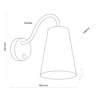 Lampa ścienna na peszlu Wire 2445 TK Lighting z włącznikiem białą
