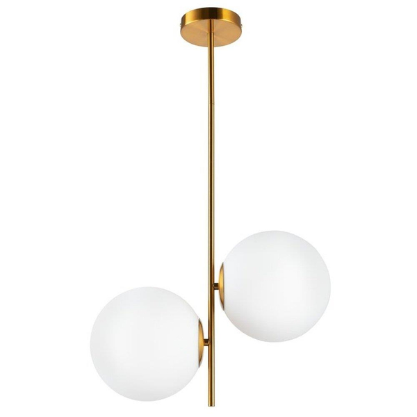 Szklane kule lampa wisząca Venus ST-5025-2 BRASS Step art deco mosiądz