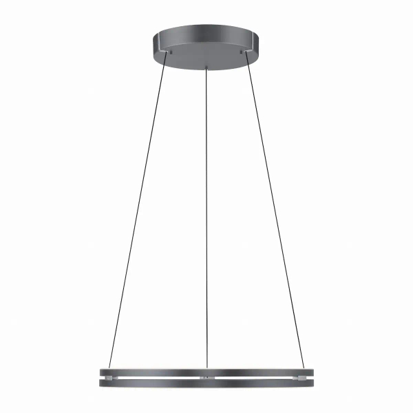Wisząca lampa PUREE-LOOP szara LED 53W 2700-5000K pierścień do jadalni nad stół 2551-15