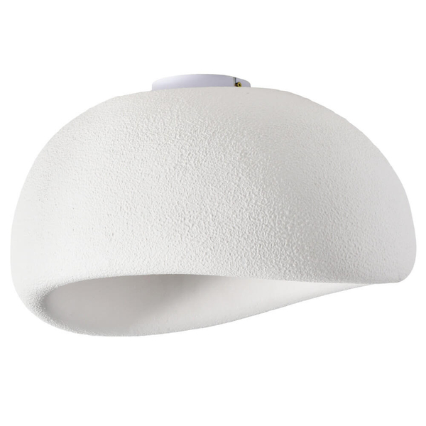 Sufitowa lampa kopuła STONE DN426-40C metalowa kamień biała