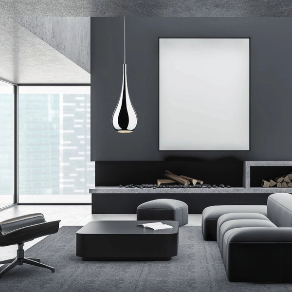 Kropla LAMPA wisząca LAVA CHROM MA01986C-001-01 Italux metalowa OPRAWA zwis łezka chrom