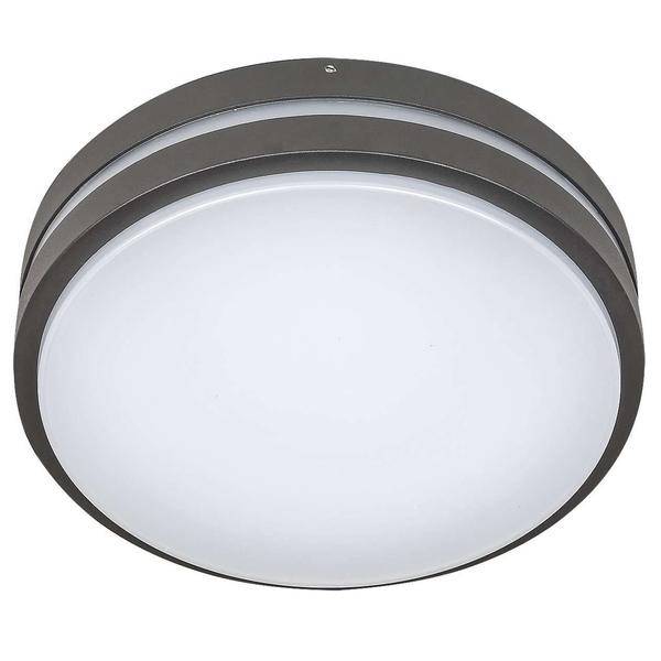 Zewnętrzna LAMPA sufitowa HAMBURG 8847 Rabalux okrągła OPRAWA elewacyjna LED 10W 4000K kinkiet outdoor IP44 grafitowy biały