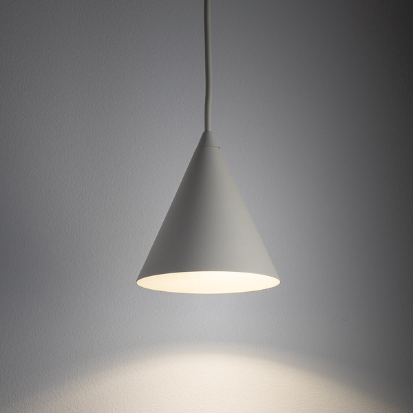 Stożkowa lampa zwieszana ZENITH 11455 jedwabisty szary