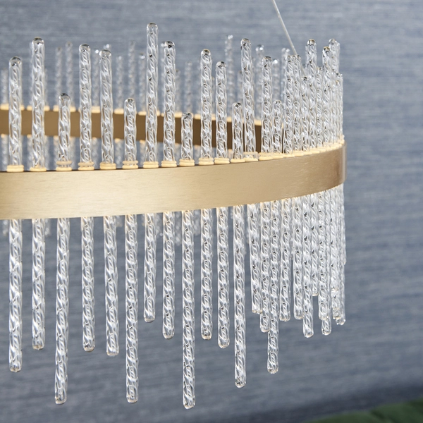 Żyrandol pierścień L&-181908 Light& do salonu glamour złoty