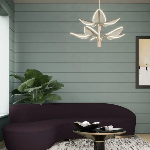 Lampa wisząca nad wyspę Floriana QN-FLORIANA-8P-L-NBR LED 54W 2893K mosiądz