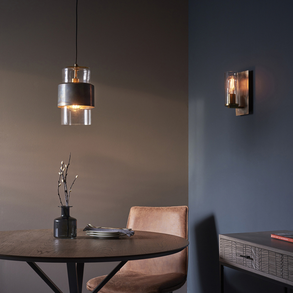 Ścienna lampa L&-190600 Light& industrialna brąz patyna