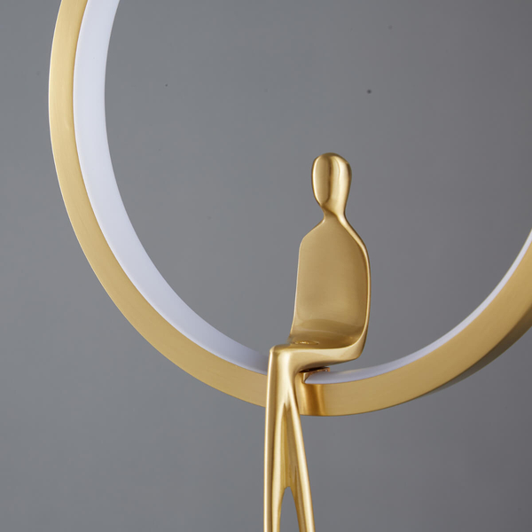 Designerska lampa wisząca Amici ST-D7774 gold 7W 3000K do salonu okrąg złota