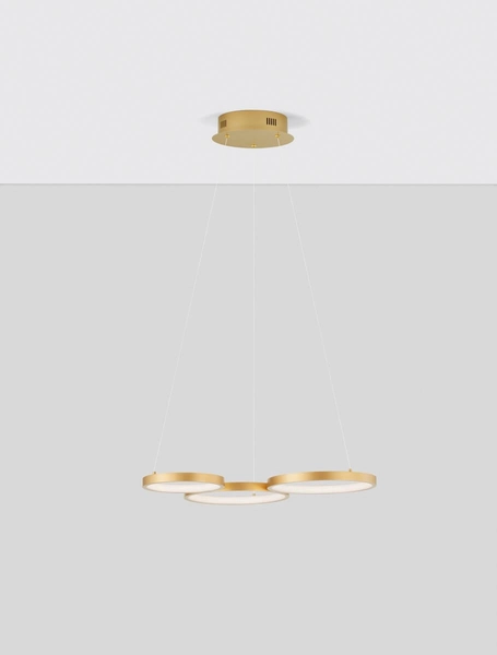 Wisząca lampa pokojowa GARCIA LE42826 rings LED 28W złota