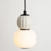 Zwisająca szklana lampa Modern P0624 LED 5W 3000K do salonu jasno szary OUTLET