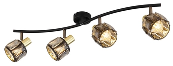 Sufitowa lampa Indiana 54357-4B reflektorki czarne przydymione