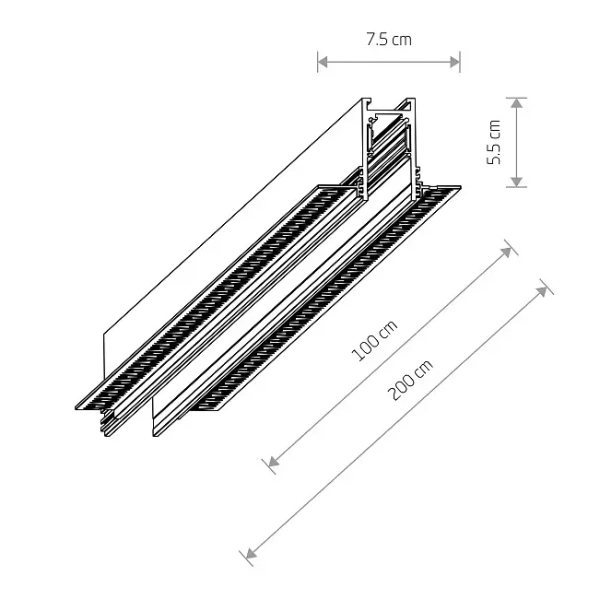 Niskonapięciowy szynoprzewód 1-obwodowy 1M 11624 biały