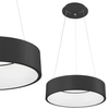 LAMPA wisząca CHIARA 3945-832RP-BK-3 Italux OPRAWA okrągła LED 32W 3000K pierścień ring czarna