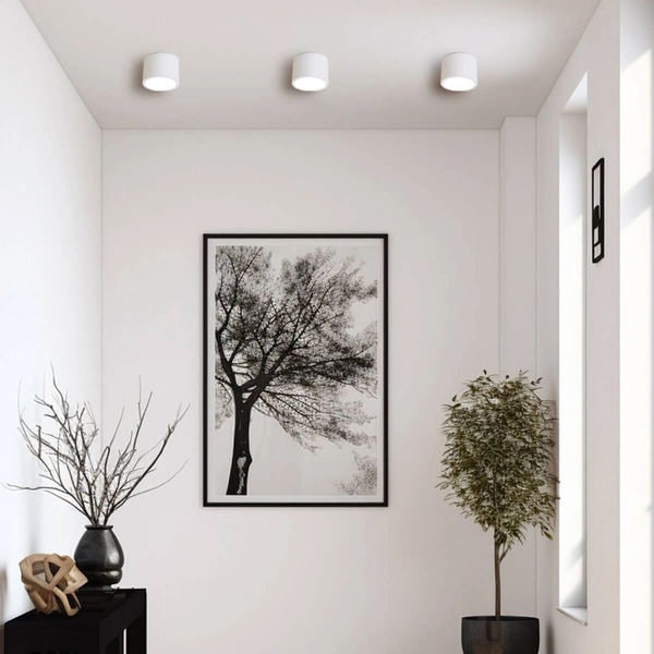 Okrągła lampa sufitowa Kendal LP-6331/1SM IP65 WH Light Prestige do salonu biała