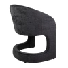 Czarny fotel SHELLY MM001501100357 kubełkowy tkaninowy wypoczynkowy 78cm