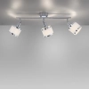 Potrójna lampa sufitowa ACCOR chrom biała reflektory regulowane do jadalni 15373-17
