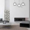 Wisząca LAMPA modernistyczna BOSTON MLP5593 Milagro metalowa OPRAWA okrągła ZWIS szklana kula ball czarna biała