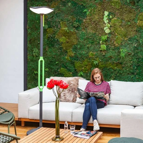 Stojąca LAMPA zewnętrzna POPPY 6910802335 Lutec ogrodowa OPRAWA słupek LED 8W 3000K outdoor IP54 szary zielony