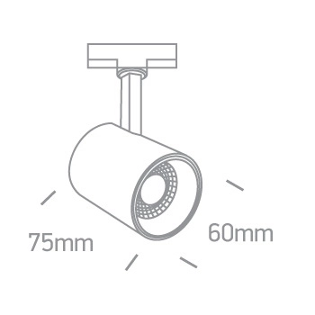 Lampa sufitowa 3-fazowa KAMI MYL.00097 LED 8W 3000K tuba biały