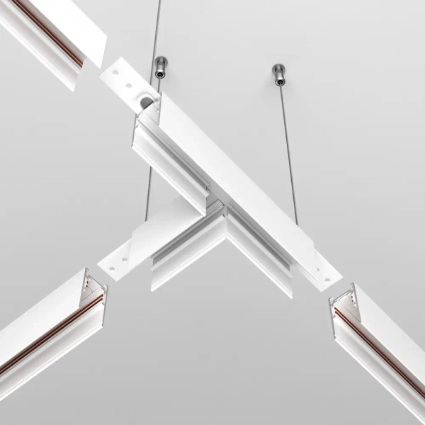 Natynkowy łącznik-T magnetyczny metalowy Exility TRA034CT-41W-DE biały